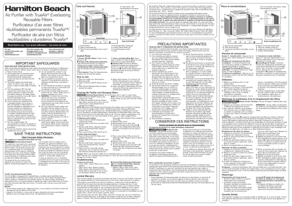 Hamilton Beach TrueAir 20150