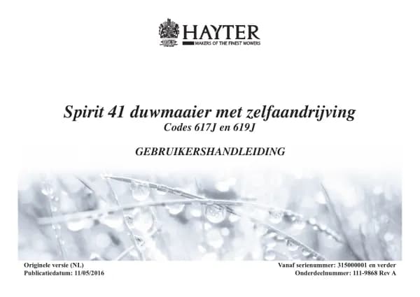 Hayter SPIRIT 41AD