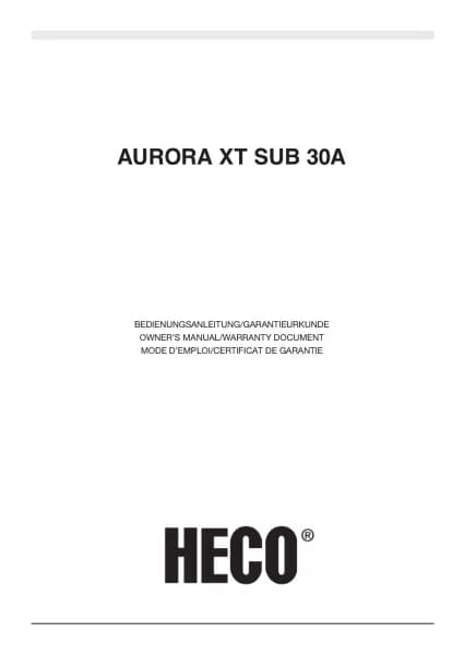 Heco Aurora XT Sub 30A