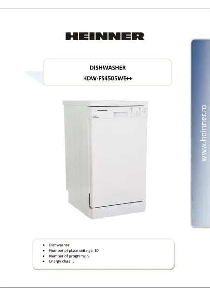 Heinner HDW-FS4505WE++