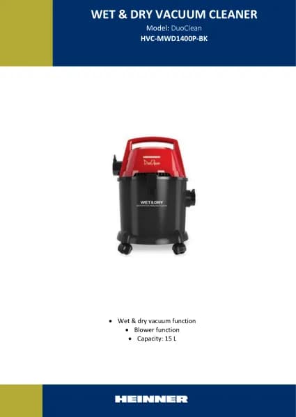 Heinner HVC-MWD1400P-BK