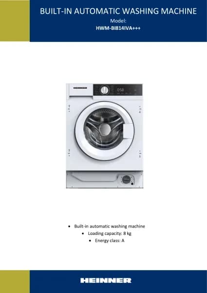Heinner HWM-BI814IVA+++