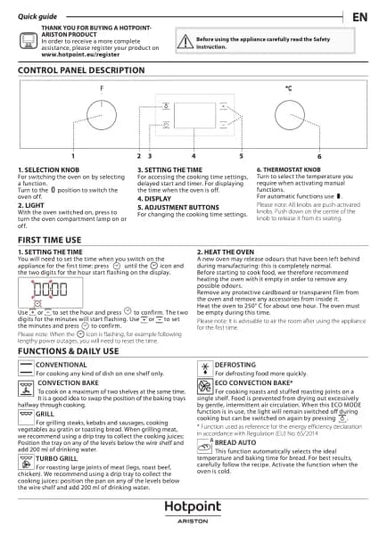 Hotpoint FA2 544 JC BL HA