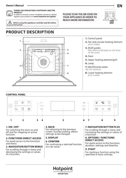 Hotpoint HAOI78HT1SBA