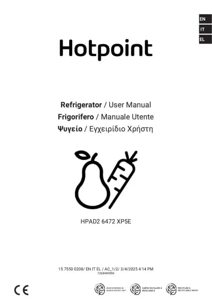 Hotpoint HPAD2 6472 XP5E
