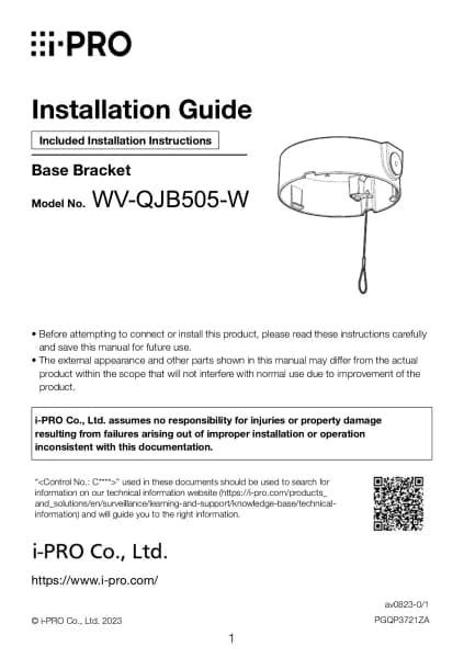 I-PRO WV-QJB505-W