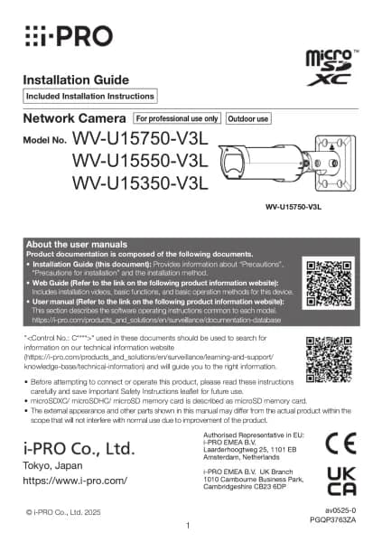 I-PRO WV-U15750-V3L