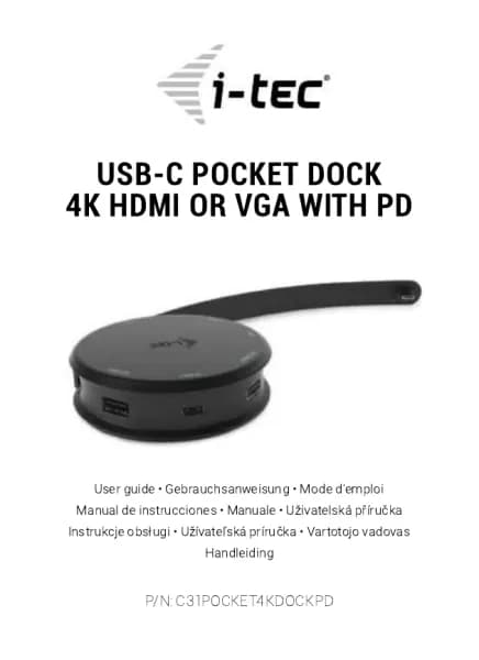 I-Tec C31POCKET4KDOCKPD