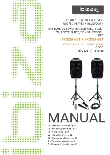Ibiza Sound PKG12A-SET