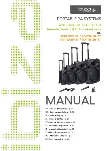 Ibiza Sound PORT10UHF-BT