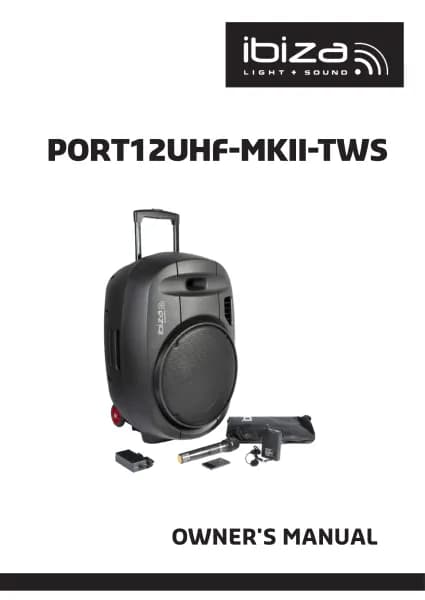 Ibiza Sound PORT12UHF-MKII-TWS