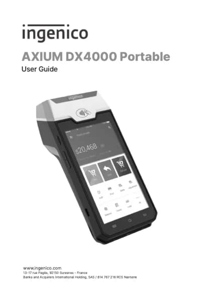 Ingenico AXIUM DX4000 Portable