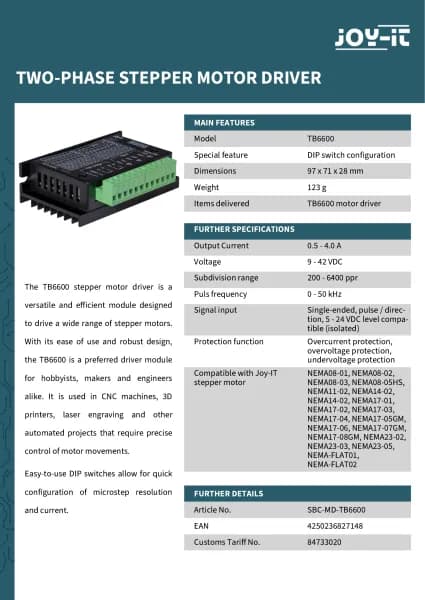 Joy-it SBC-MD-TB6600