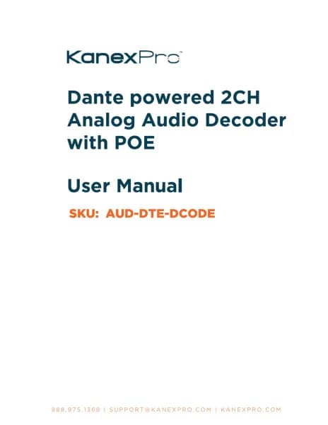 KanexPro AUD-DTE-DCODE