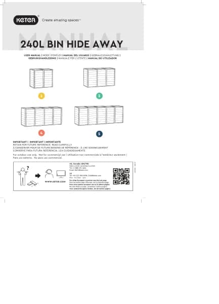 Keter 240L Bin Hideaway Extension