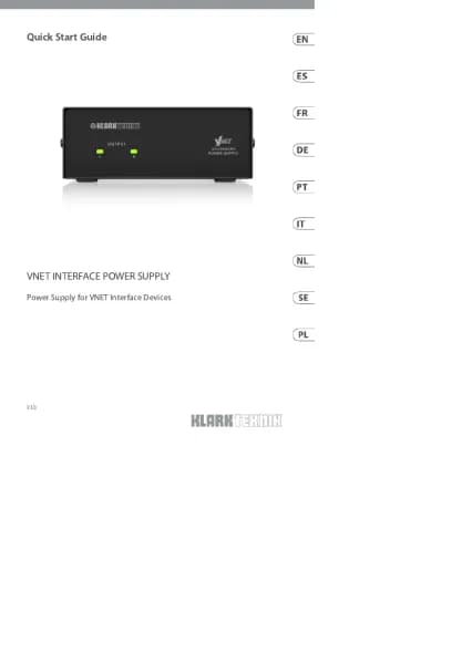 Klark Teknik Vnet Interface Power Supply