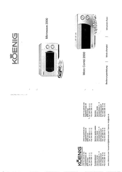 Koenig Microwave 2000