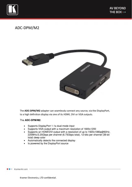 Kramer ADC-DPM/M2