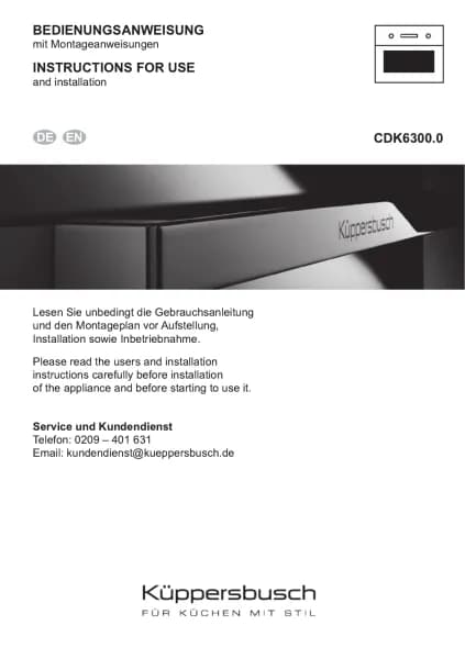 Kuppersbusch CDK 6300.0S8
