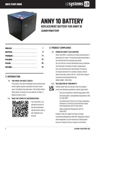LD Systems ANNY 10 BATTERY