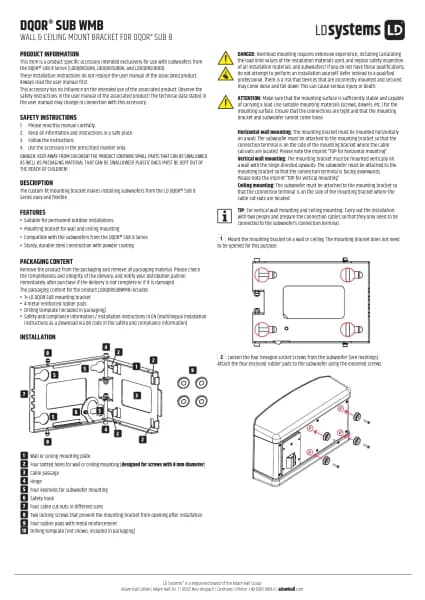 LD Systems DQOR SUB