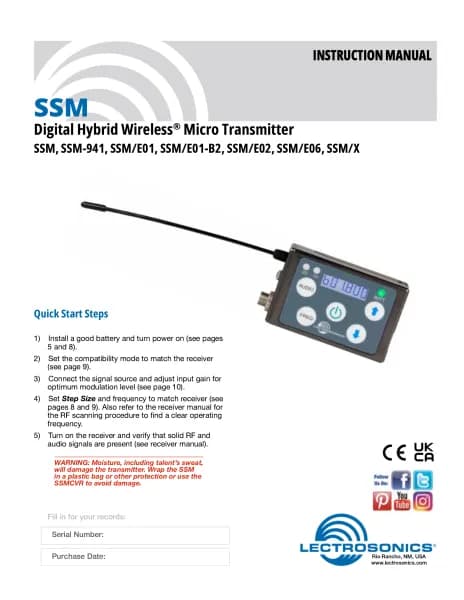 Lectrosonics SSM/E02