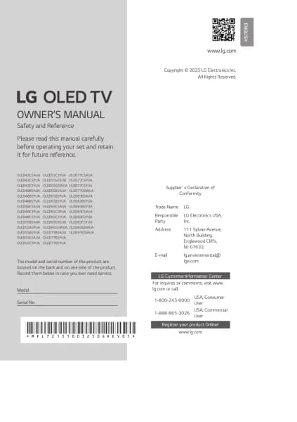 LG OLED65B5AUA