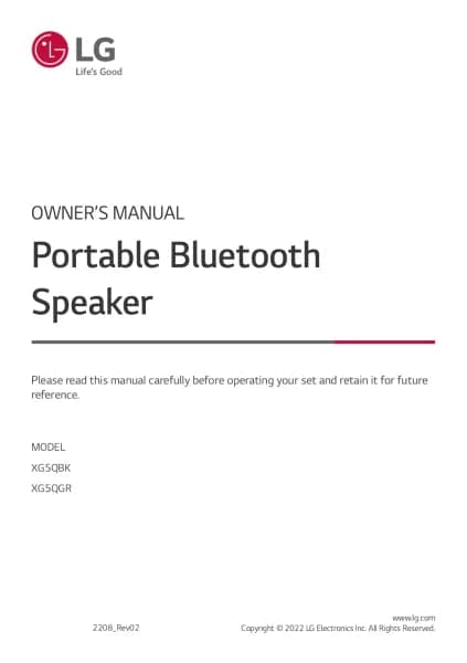 LG XBOOM Go XG5QBK