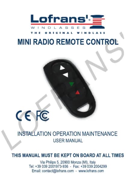 Lofrans Mini Radio Remote Control