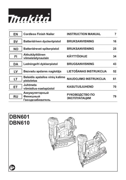 Makita DBN610