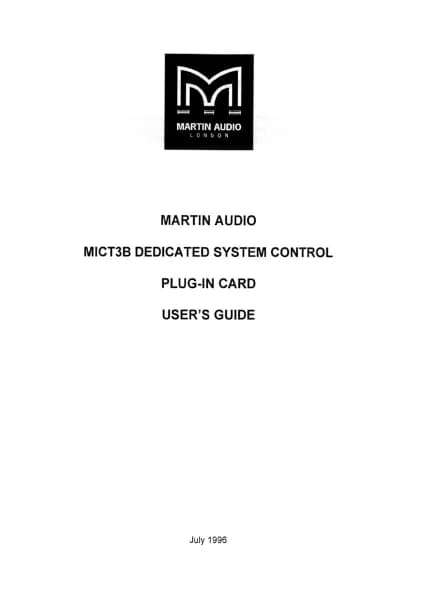 Martin Audio MICT3B