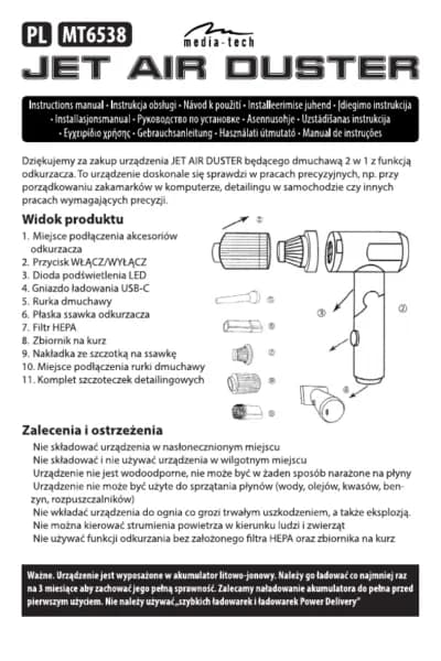 Media-tech Jet Air Duster MT6538