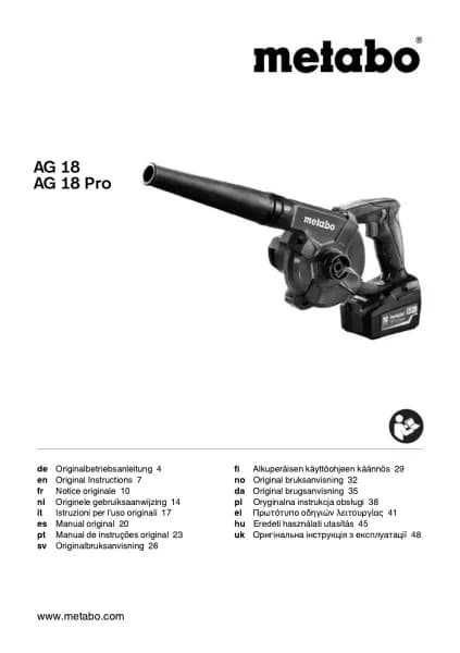 Metabo AG 18 Pro