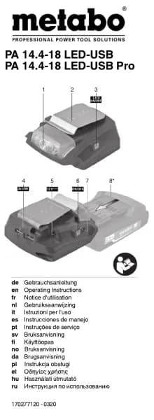 Metabo PA 14.4-18 LED-USB