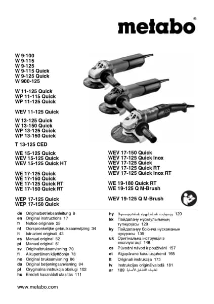 Metabo W 9-115 Quick