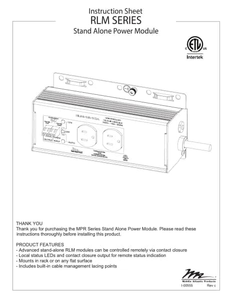 Middle Atlantic RLM-20IGA