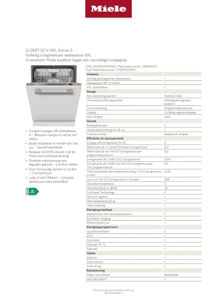 Miele G 5667 SCVi XXL Active S