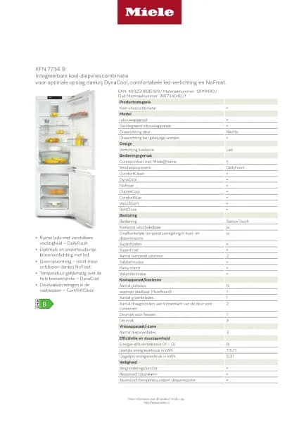 Miele KFN 7734 B