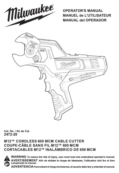 Milwaukee M12 2472-20