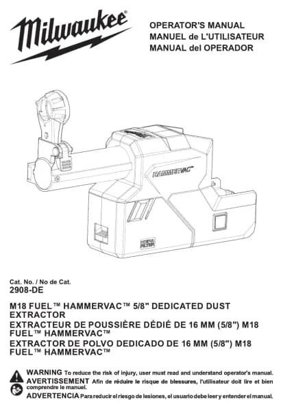 Milwaukee M18 Fuel HAMMERVAC 2908-DE