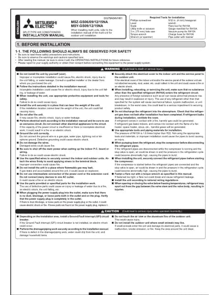 Mitsubishi MSY-GS15NA