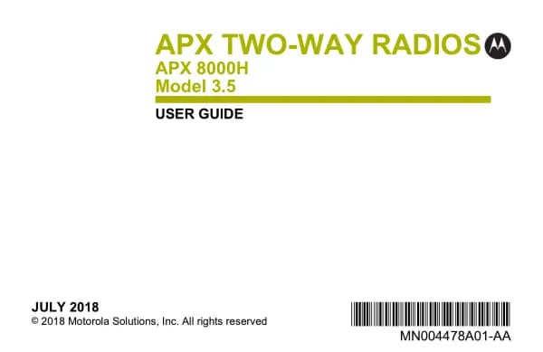 Motorola APX 8000H