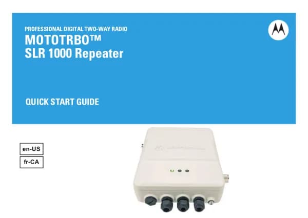 Motorola MOTOTRBO SLR 1000