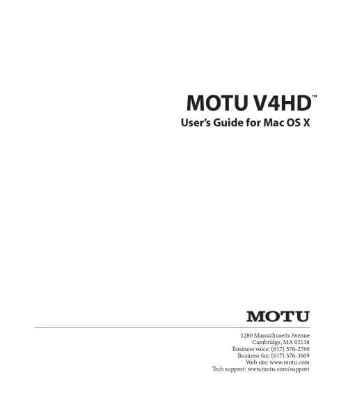 Motu V4HD