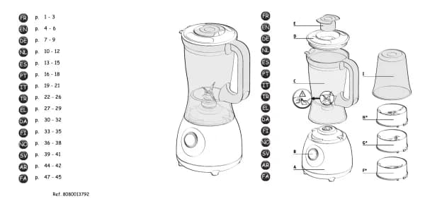 Moulinex Blender Uno LM2205
