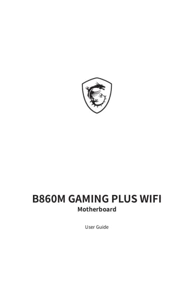 MSI B860M GAMING PLUS WIFI