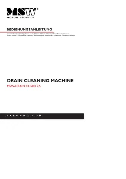 MSW -DRAIN CLEAN 7.5