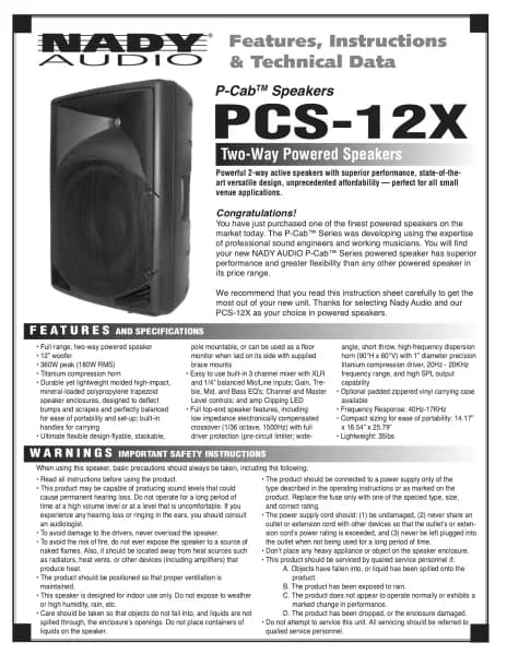 Nady P-Cab PCS-12X