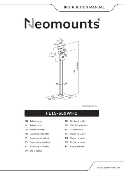 NeoMounts FL15-650WH1