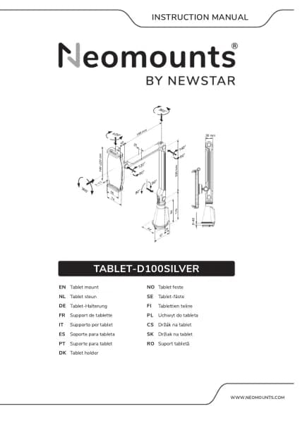 NeoMounts TABLET-D100SILVER